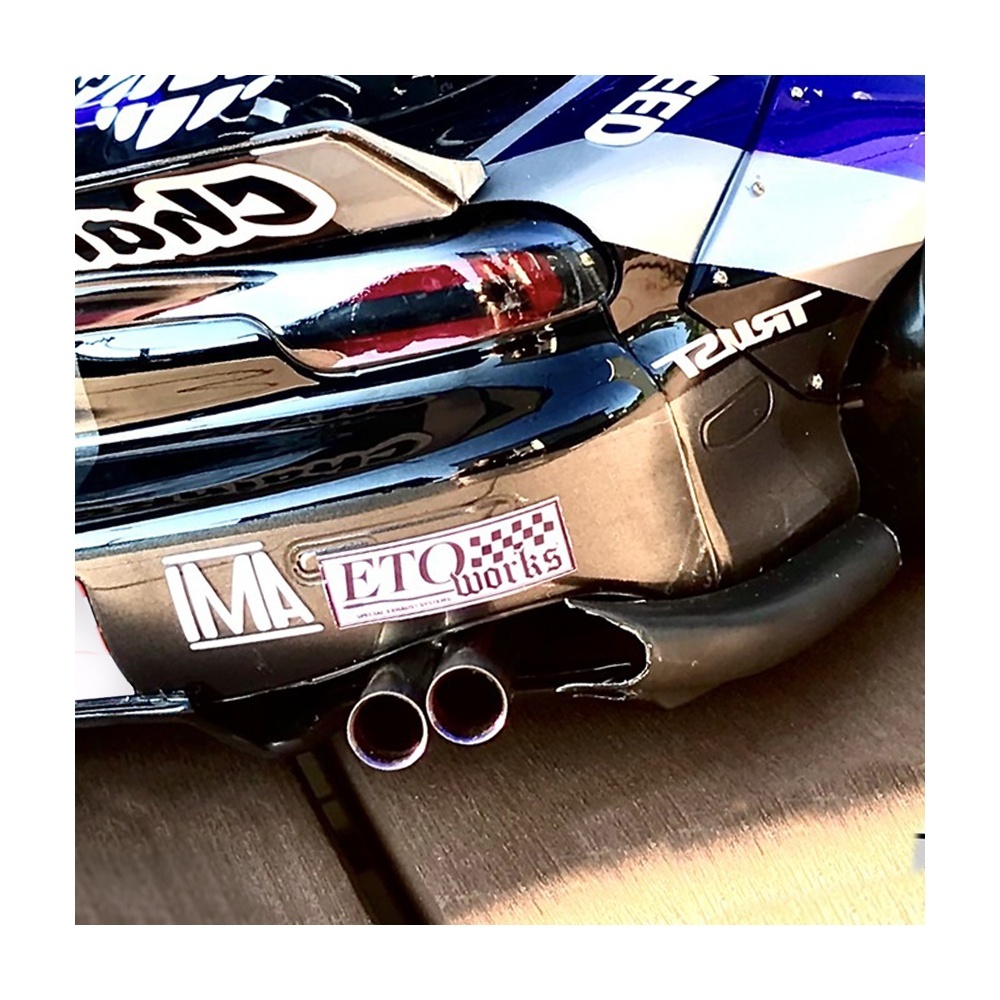 画像4: スタンダードステンレスマフラー（並列デュアル　焼色加工　出口径8Φ　ステー⇔出口15mm/ 30mm）