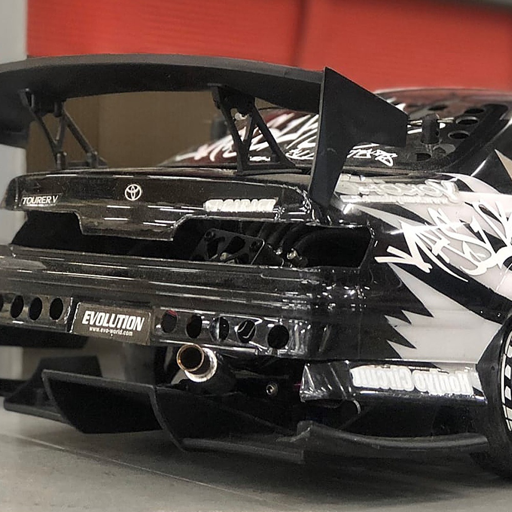 画像2: スタンダードステンレスマフラー（シングル　焼色・砲弾加工　出口径10Φ　ステー⇔出口15ｍｍ）