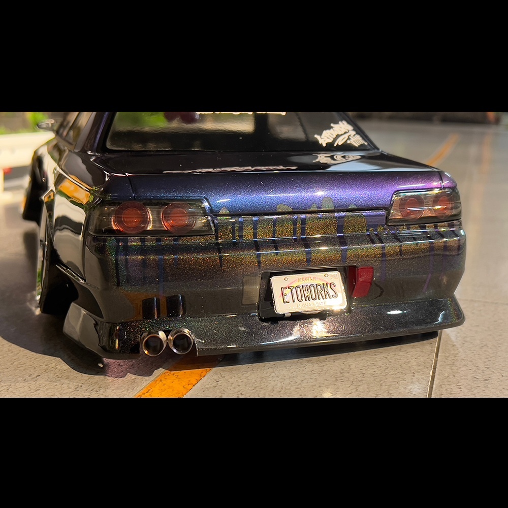 画像6: 【取り寄せ品】スタンダードステンレスマフラー（並列デュアル　焼色・砲弾加工　出口径8Φ　ステー⇔出口15ｍｍ）