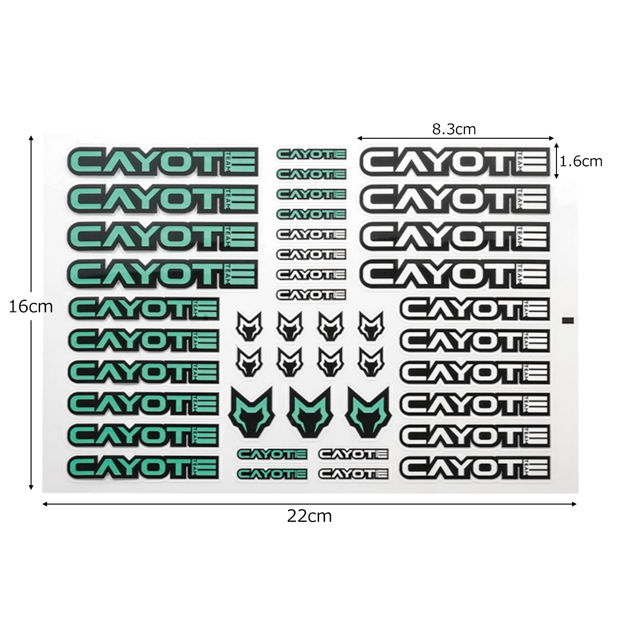 画像3: CAYOTE ステッカー レーシング用（２枚入）/ CAFS02