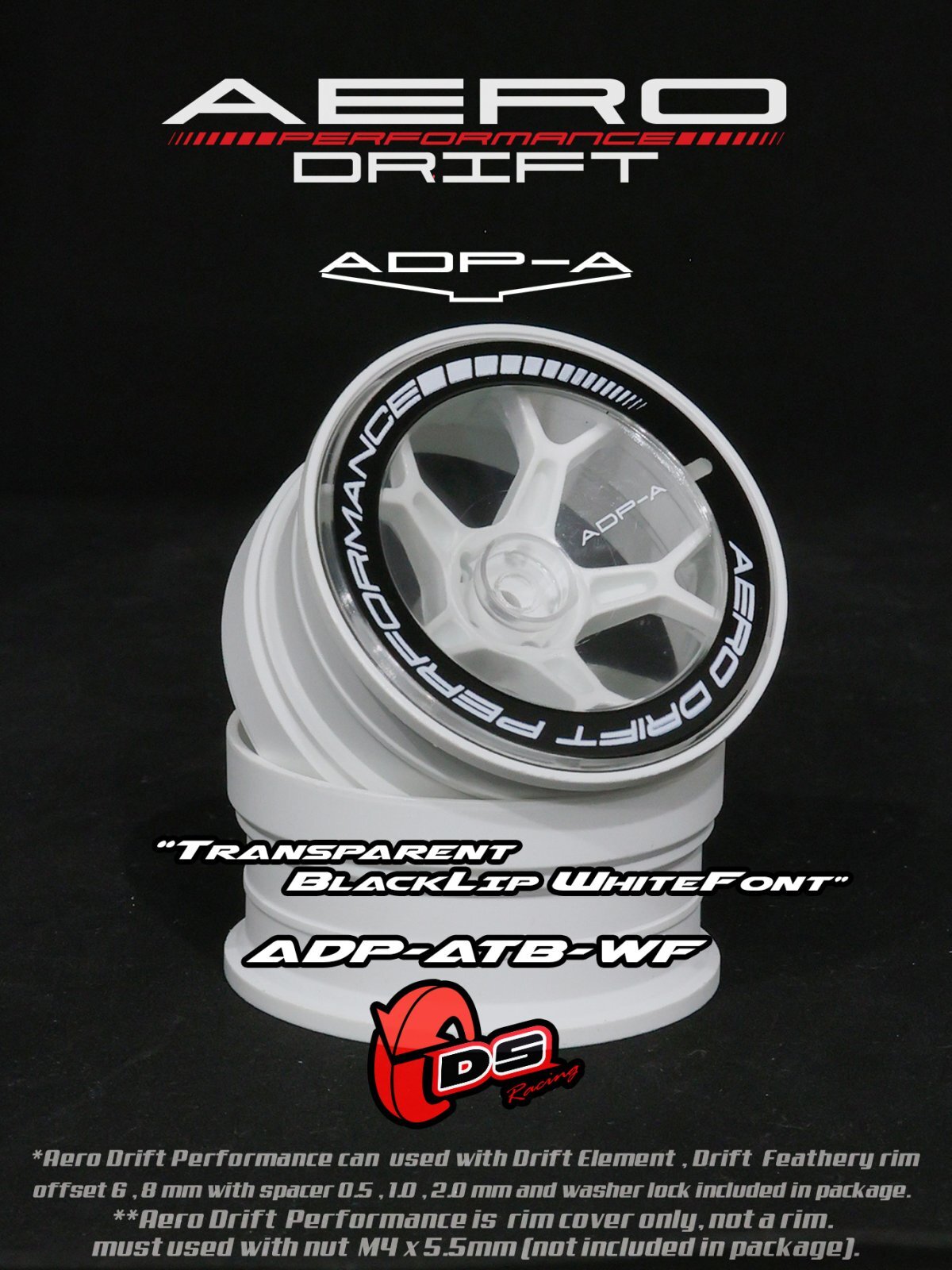画像1: AERO DRIFT PERFORMANCE : Sloped Transparent / Black Lip