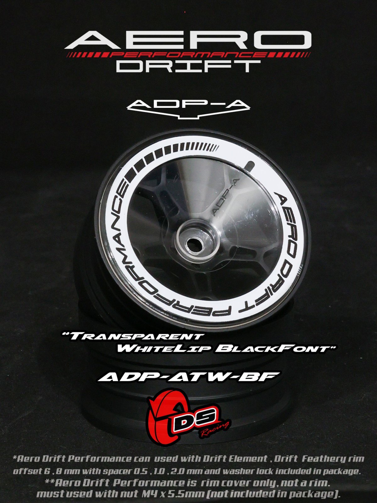 画像1: AERO DRIFT PERFORMANCE : Sloped Transparent / White Lip