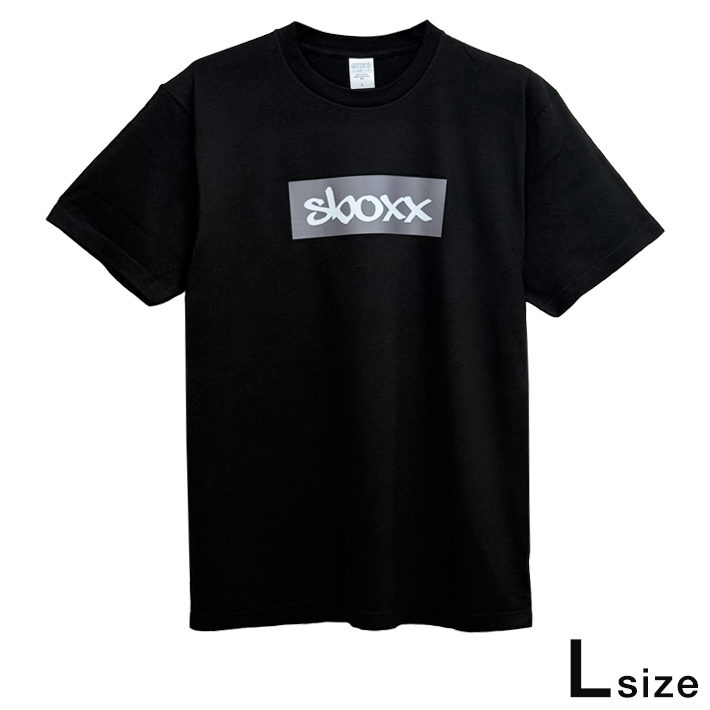 画像1: SBOXX Black T-shirt with Gray Square Logo（L size）