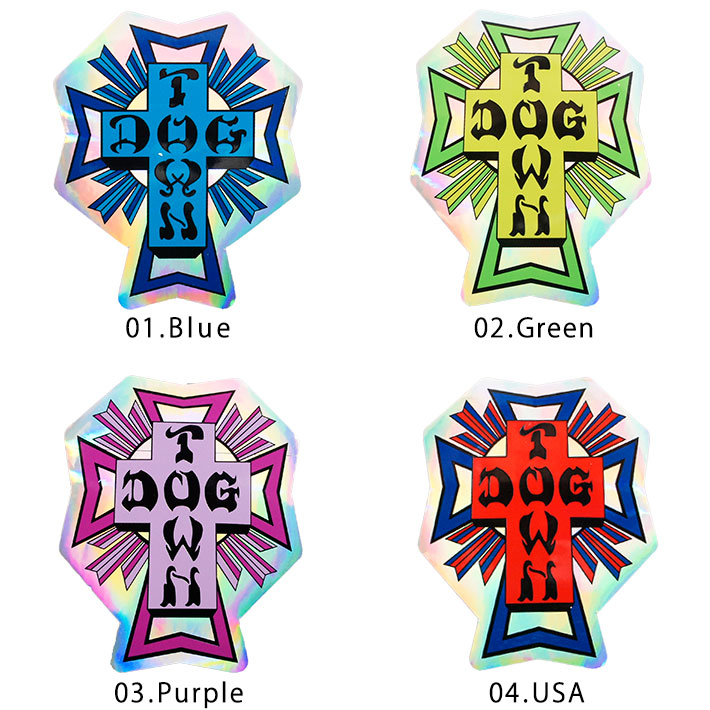 画像2: Dogtown Skateboards Foil Cross Logo Sticker 4inch【全4種】