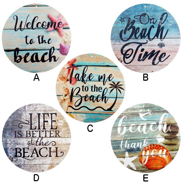 画像2: Beach Sign Round Shaped【全5種】