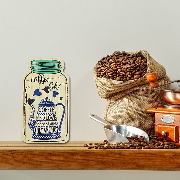 画像4: Coffee Wooden Signs Mason Jar Shape【全4種】