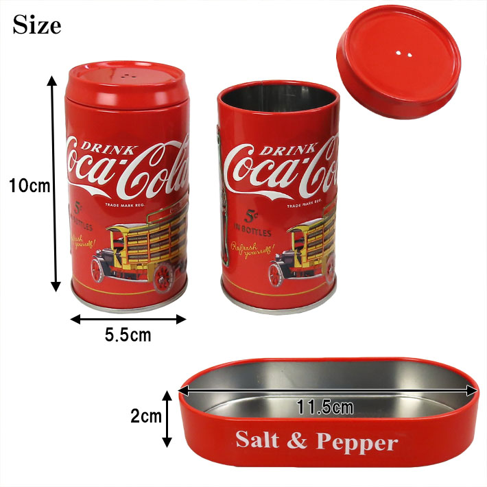画像2: Coca-Cola Salt and Pepper Shaker