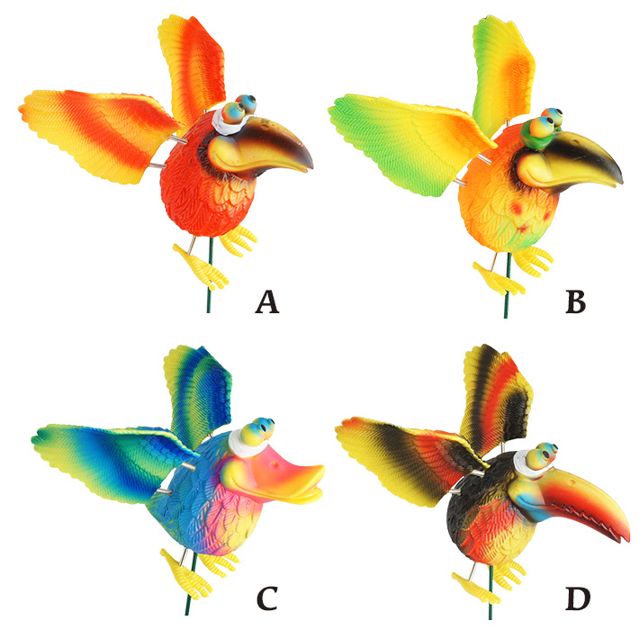 画像2: Yard Stake Tropical Bird with Springing Wings【全6種】